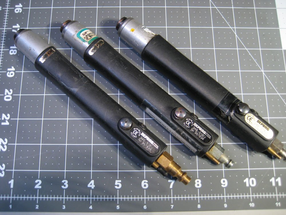 (3) Good Deprag 346-528U Minimat Ultra Pneumatic 1/4 Air Screwdriver ...