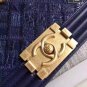NEW Authentic Chanel Le Boy Medium Size Black Flap Bag with GoldBronze Hardware NIB