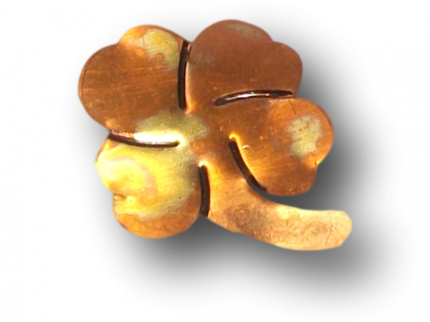 Copper 4 leaf Shamrock Clover  handmade.