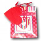Pink and Red Multi Colors Polka dot Striped Gift Bag