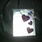 Sliver Color 4 Red Hearts Holographs Art Gift Bag.
