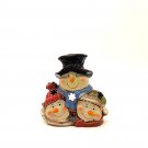 3 Headed Snow Characters Candle Tealight Holder Station Christmas Décor Holiday 3 Headed Snow Characters Candle Tealight Holder Station Christmas Décor Holiday