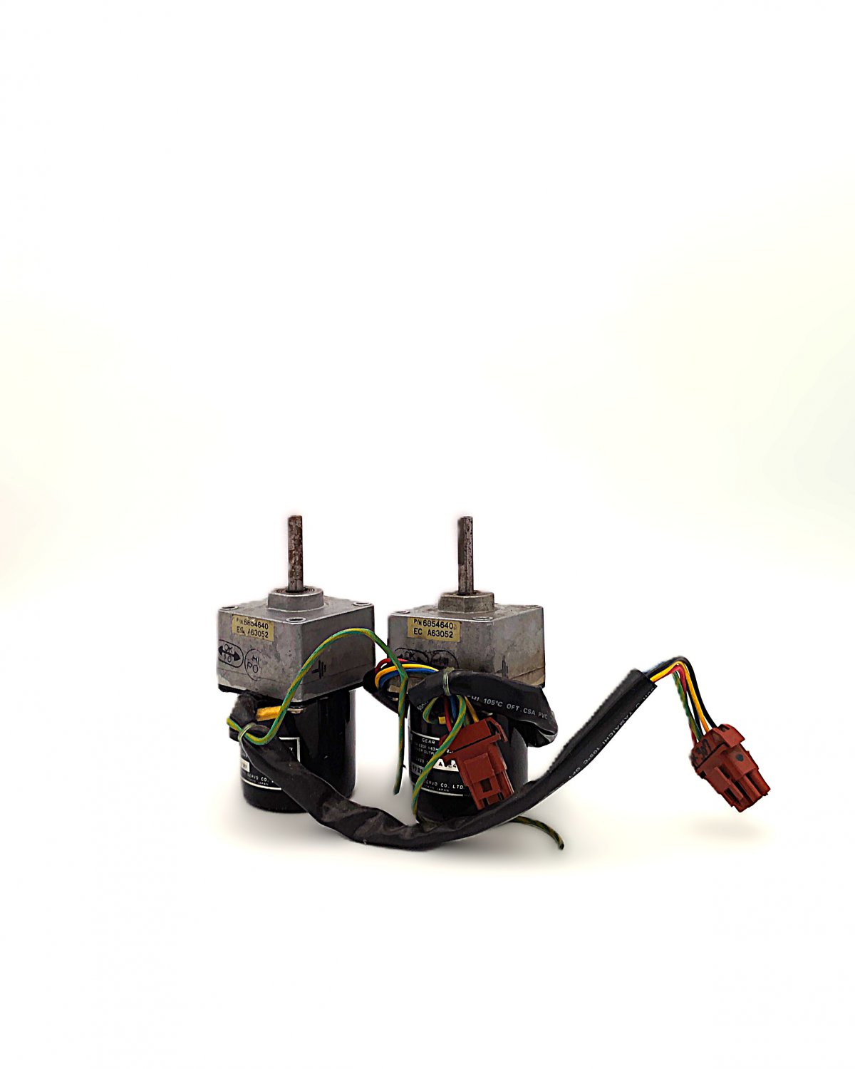 2 Gear Motors Pulled from IBM Business Printer Paper Feed 1990 Industrial Office