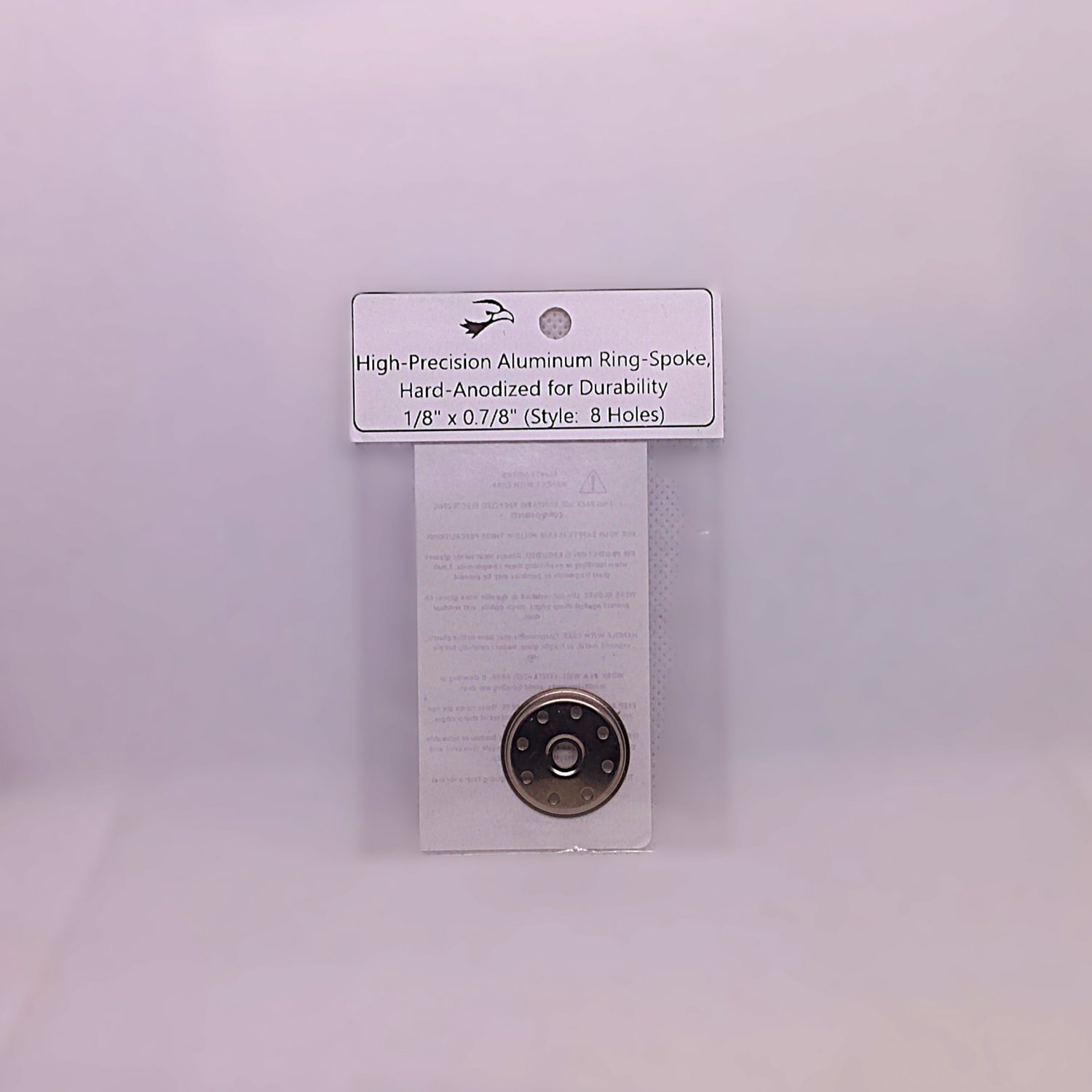 Precision Hard-Anodized Aluminum Ring 1/8" x 0.7/8" Style 8 Holes"