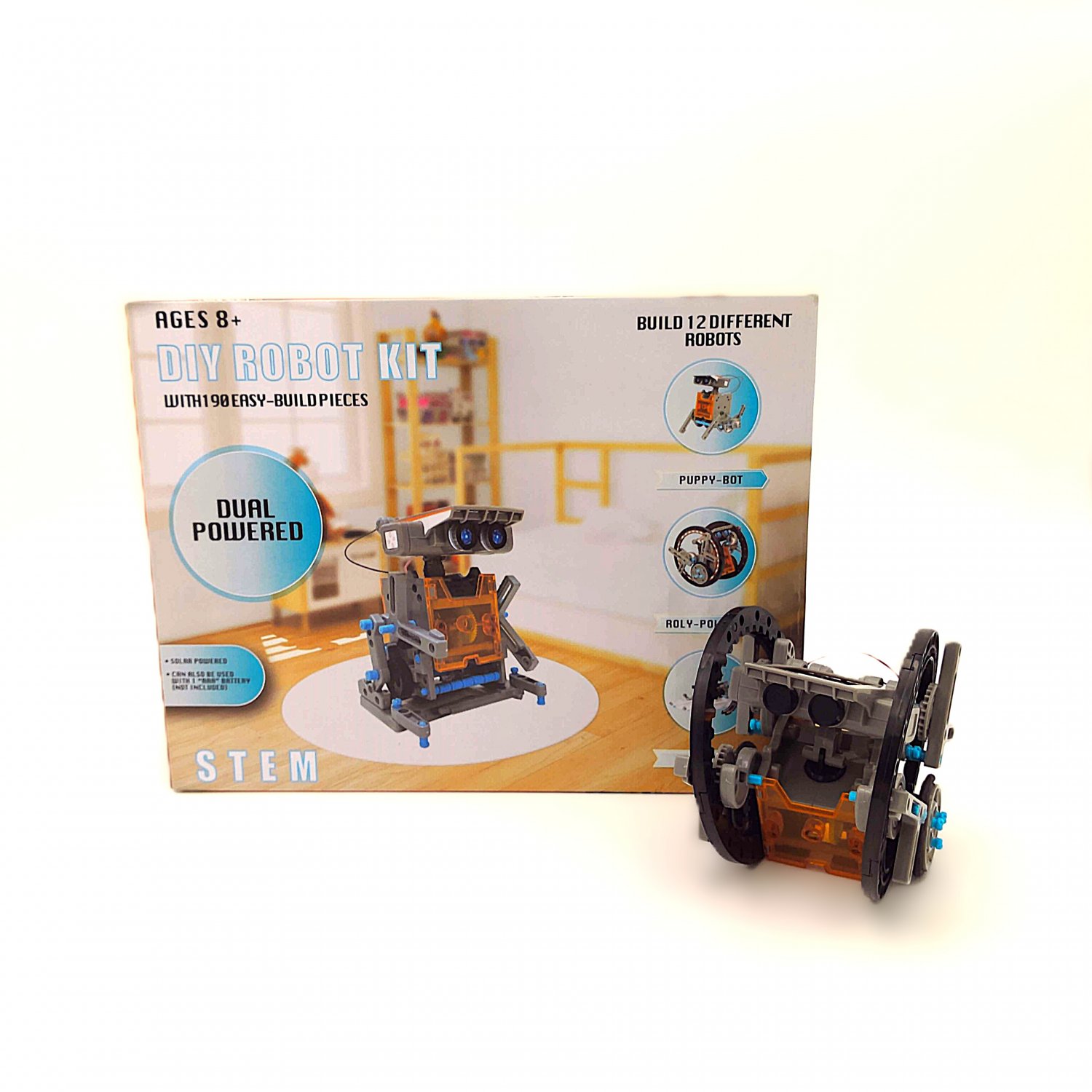 DIY Dual Powered Solar Robot Kit.