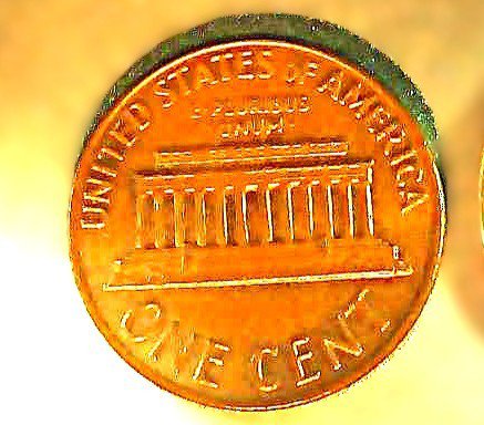 Lincoln Memorial Penny | Floating Roof | Copper | Circulated