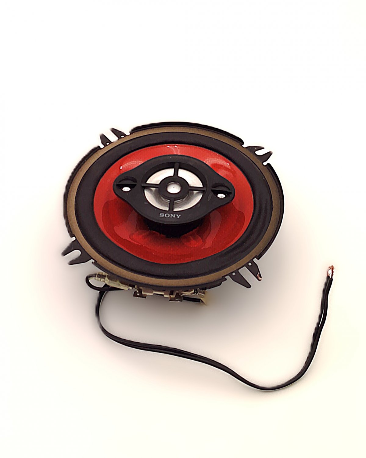Sony Red Face Speaker  Untested  Parts or Repair**