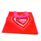 Love with 5 Hearts Art Work Red Valentine and Sweeties Shopping Duffel Bag