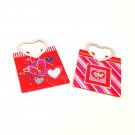 Sliver Colored Heart Shape Handles Gift Bags