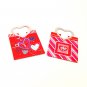 Sliver Colored Heart Shape Handles Gift Bags