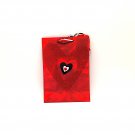 Red White and Black Shaped Hearts with Red Glitter and Heart Gem Ribbon Handles
