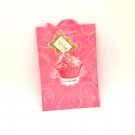 Pink Cup Cake Art Gift Bag With Pink Ribbon Handles