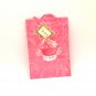 Pink Cup Cake Art Gift Bag With Pink Ribbon Handles