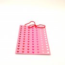 Pink and Red Hearts Gift Bags with Red Lace Handles.