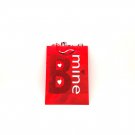 B mine Red Glitter and Hearts Gift Bag with Ribbon Handles B mine Red Glitter and Hearts Gift Bag with Ribbon Handles