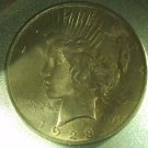 1923 Peace Silver Dollar No Mint Mark - 90% Silver Circulated Eagle Back 1923 Peace Silver Dollar No Mint Mark - 90% Silver Circulated Eagle Back