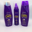 Aussie Miracle Curls System Complete Set of 3 – Shampoo, Conditioner & Mousse New *