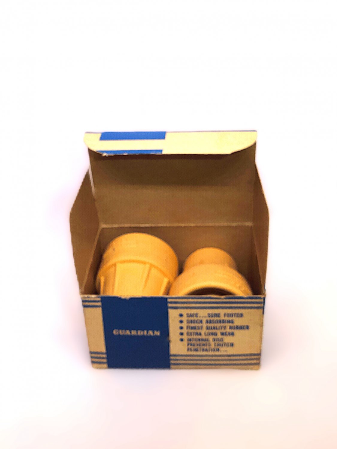 Vintage Guardian Crutch Tips Medium Tan &acirc;�� 3/4" Opening, 2" Length (1950s) NEW