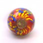 Vintage  Resin Egg Paper Weight Decor Egg &acirc;�� Yellow, Red & Blue | 2" x 4" | 1.7 lbs | 1990s