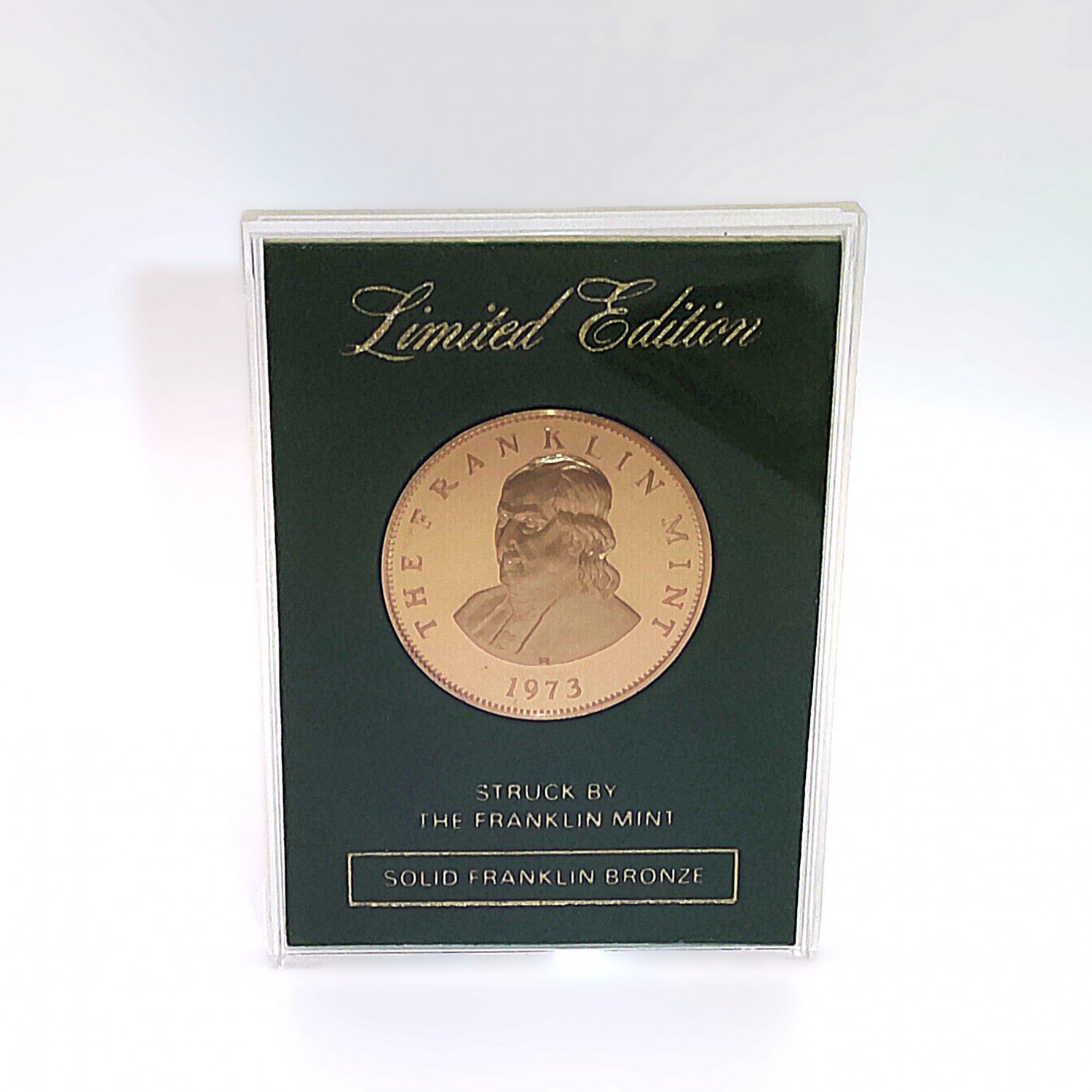 Limited Edition From Franklin Mint 1973 Solid Bronze Coin