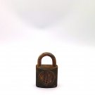Vintage Brass Top Iron Padlock – No Key | Rare Antique Lock