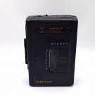 Vintage 1980s FM/AM Portable Cassette Player – Gray & Black Retro Walkman-Style Tape Player