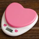 Heart-Shaped Baby Pink Mini Digital Baking Kitchen Scale Precision 0.1g/3kg (Pink)