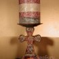 Bella Candella Carved Cross, Candle Stand with Scented Candle, Darsee & David's, BooKooGuru