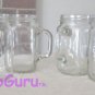 Set of Four (4) Jelly Jar Glasses, Blackburn's Brand, with Handles, Perfect, Pint, BooKooGuru