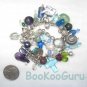 Blue Cha-Cha Bracelet, Original OOAK, Artisan crafted, New, Charm Bracelet, BooKooGuru