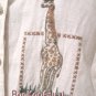Safari Shirt, No Label, South American Style, Hand-embroidery, Cool Animals, Vintage Clothing