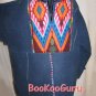 Southwest Denim Shirt, Hand-sewn Decoration, Pull-over, Vintage Clothing