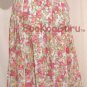 Floral Pleated Skirt and Top Set, Vintage Classic, Bright Colors, Hot Pink Buttons