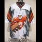 Football Jersey, Orange and Black, #15, Youth Size, Sporttrax Brand with Label