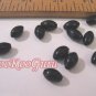 Dozen Black Oval Beads, Glass, 3mm x 6mm, Glossy, Make Jewelry