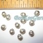 Dozen Round Shell Beads, Silver Tone, 6mm, Rare & Vintage, Make Jewelry