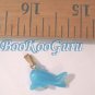 Blue Dolphin Fiber Optic Glass Charm or Pendant, Great Details, Make Jewelry, BooKooGuru