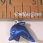 Sea Blue Whale Fiber Optic Charm or Pendant, Great Light Reflection, Make Jewelry, BooKooGuru