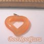 Bright Orange Open Heart, Fiber Optic Glass, Beautiful Reflective Surface, Make Jewelry, BooKooGuru
