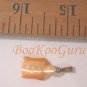 Orange Turtle Charm or Pendant, Fiber Optic Glass, Cat's Eye Glass, Make Jewelry, BooKooGuru