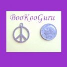 Charm, Peace Sign Charm, Silver Tone, Pendant, Make Earrings, Simple Design, Peace Sign, BooKooGuru