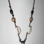 Arrowhead Pendant, Beaded on Leather, African Trade Beads, Goth