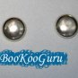 Gold Button Earrings, Post style, Vintage, BooKooGuru