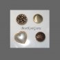 Group of 4 Vintage Button Covers, Goldtone, Near mint, BooKooGuru
