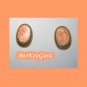 Coral Swirl Earrings, Post Style, Goldtone, Rare, Vintage, Estate
