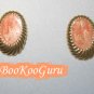 Coral Swirl Earrings, Post Style, Goldtone, Rare, Vintage, Estate