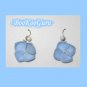 Vintage Estate Earrings, Blue Flower Dangle, Pearls, BooKooGuru