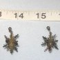 3-D Snowflake Earrings, Vintage, Classic Style, Goldtone, BooKooGuru, Vintage Jewelry