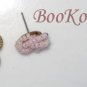 Pair of Items, Pink Beaded Stud Earring, Pearls on Goldtone Flower, BooKooGuru, Vintage Jewelry