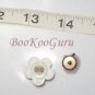 Pair of Items, Pink Beaded Stud Earring, Pearls on Goldtone Flower, BooKooGuru, Vintage Jewelry